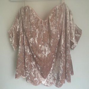 Miami by Francesca's Peach Strapless and Backless Top